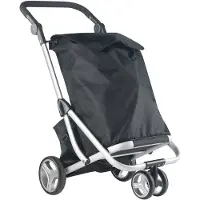 Shoppingcruiser 3-Wheel Boodschappentrolley - Boodschappenwagen 58 liter met koeltas 14 liter - Zwart