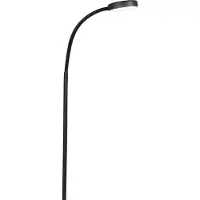 QAZQA Moderne vloerlamp zwart incl. LED verstelbaar - Trax