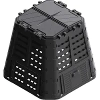 VidaXL Compostbak 480 l 93,3x93,3x80 cm zwart