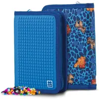 PIXIE CREW Etui Met Pixels Dinosaurus 19 Cm Blauw
