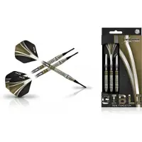 XQ Max dartpijlen Gibli 90% softtip 18 gr zilver/goud/zwart