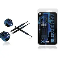 XQ Max dartpijlen Blue Shadow 80% softtip 18 gr zwart/blauw