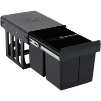 vidaXL Inbouwprullenbak uittrekbaar soft-close 36 L
