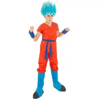 Rubies GOKU SAIYAN KOSTUUM JONGEN 11/12 JAAR Rood, Bordeaux