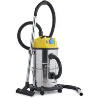 Klarstein Reinraum 3-in-1 Nat-/Droogzuiger Aszuiger 1800W 30 l Roestvrij staal