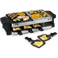 Klarstein Sirloin raclette 1500W aluminium / steen 8 personen controle-LED