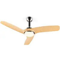 Klarstein Silent Service plafondventilator Ø: 128 cm, vermogen: 25 watt hout-look
