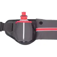Avento hardloopriem met twee drinkflessen grijs 115 cm