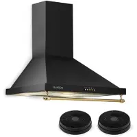 Klarstein Montblanc afzuigkap recirculatieset 610m³/h 165W 2x1,5W zwart