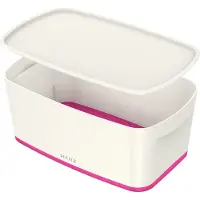 Leitz MyBox opbergdoos - met deksel - roze/wit