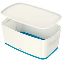 Leitz MyBox Klein met deksel, opbergdoos - blauw/wit