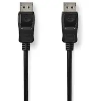 Nedis DisplayPort-kabel | DisplayPort-stekker | DisplayPort - 8K@60Hz | Vernikkeld | 3,00 m | Rond | PVC | Zwart | Doos