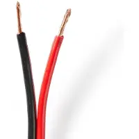 Nedis Speaker-Kabel | 2x 2,50 mm2 | 25,0 m | Op Rol | Zwart/Rood Nedis