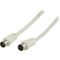Valueline Witte coaxkabel - rechte connectoren - 15 meter