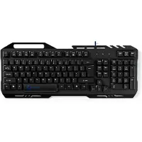Nedis GKBD200BKUS, Kabel, USB, Mechanische schakelaar, QWERTY-indeling, LED-verlichting, Zwart