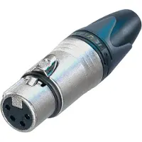 Neutrik NC4FXX XLR 4-pins (v) connector / zwart/grijs