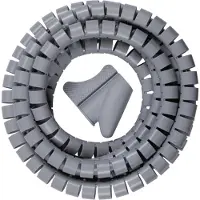 Ginza.se spiraalslang, lengte 2,5 meter, diameter 20 mm, grijs, artikelnummer 1164360