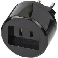 Brennenstuhl Wereldreisadapter Type A Type C BN-1508500010 Zwart
