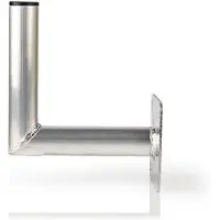 Nedis Muurbeugel voor Satellietschotel - Afstand tot de Muur: 250 mm - Diameter klem: 50 mm - Maximale schotelgrootte: 100 cm - Aluminium - Zilver