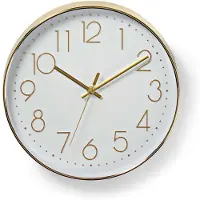 Nedis Wandklok | 300 mm | Kunststof | Goud / Wit | 1 stuks - CLWA015PC30GD CLWA015PC30GD