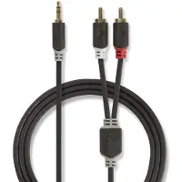 Nedis 3,5 mm naar RCA Kabel 5 Meter Grijs