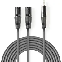 Ginza.se 2x XLR (m) - 3,5mm Jack (m) audiokabel - 1,5 meter