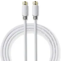 Nedis Satelliet- en Antennekabel | F-Male naar F-Male | 5 m | Wit | 1 stuks - CSBW41000WT50 CSBW41000WT50