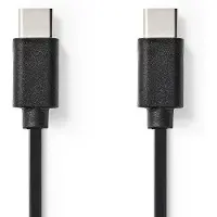 Nedis USB C naar USB C kabel | 1 meter | USB 2.0 (100% koper, Zwart)