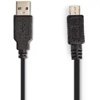 Nedis USB A naar Micro USB kabel | 0.2 tot 2 meter | USB 2.0