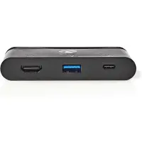 Nedis USB-adapter USB 3.1 USB Type-C USB Type-A / USB Type-C 1x HDMI, zwart