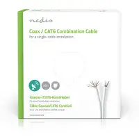 Nedis Coaxkabel Rg59 Iec Cat6 Fresh Green Box 75ohm 50m Wit