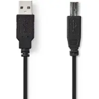Nedis USB A naar USB B kabel | 2 meter | USB 2.0 (100% koper)