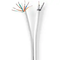 Nedis Coaxkabel Rg59 Iec Cat6 Fresh Green Box 75ohm 25m Wit