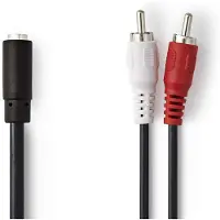 Nedis Jack naar tulp kabel - Jack 3,5 mm stereo female naar 2x Tulp male - S