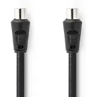 Nedis Coaxkabel 90 dB | IEC (Coax) Male - IEC (Coax) Female | 5,0 m | Zwart