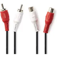 Nedis Stereo-Audiokabel | 2x RCA Male - 2x RCA Female | 10 m | Zwart Nedis