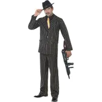 Smiffy Gouden krijtstreep Gangster pak