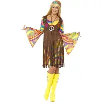 Vegaoo Hippie outfit voor dames - Verkleedkleding - Medium