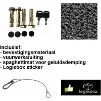 Logixbox Frontbox-pakketbrievenbus-vrijstaand-Stardust Graphitgrey