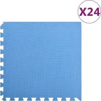 vidaXL Vloermatten 24 st 8,64 ? EVA-schuim blauw