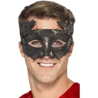 Vegaoo Romeins masker platina goud voor mannen