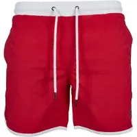 Urban Classics Zwemshorts vuurrood / wit