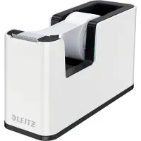 Leitz WOW Plakbandhouder - Inclusief 1 Rol Plakband - Zwart/Wit