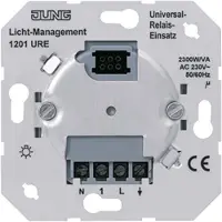 JUNG Relaisinzetstuk 1201URE N geleider nodig tot 2300W, Knoppen + Schakelaars