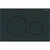Geberit Sigma20 Dubbele bedieningsplaat, gemakkelijk schoon te maken/zwart mat