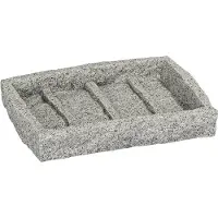 Wenko zeephouder Graniet 13,5 x 9 x 2 cm polyresin grijs