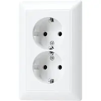 JUNG Wandcontactdoos AS5015WW inbouw dubbel ra steek