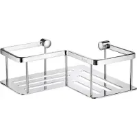 Smedbo Sideline Hoek Douchekorf Haaks 20x20cm Met Bodemplaat Chroom - Messing - Accessoires, Douche Accessoires, Doucherekken - 7391447048018