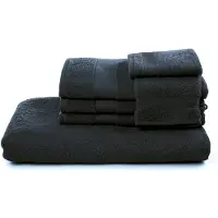 Woodynox Royal Touch handdoekje 30x30 cm, zwart