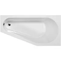 Polysan Tigra asymmetrisch ligbad 150x75cm rechts wit